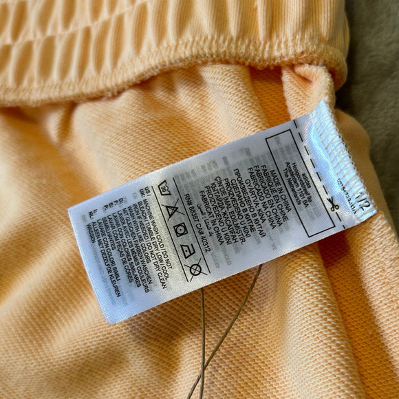 Adidas Women's French Terry Wide Band Athletic Cotton Blend Shorts Orange XL NWT - Picture 8 of 8